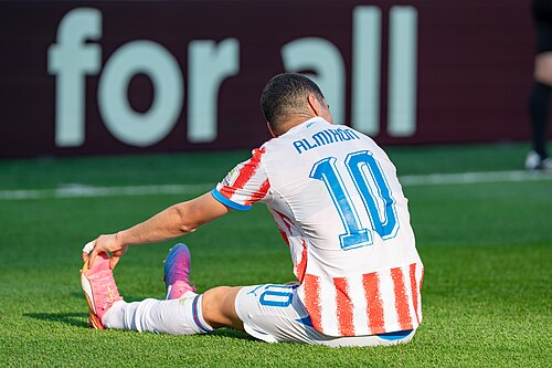Miguel Almiron during France v Paraguay at the 2026 FIFA World Cup