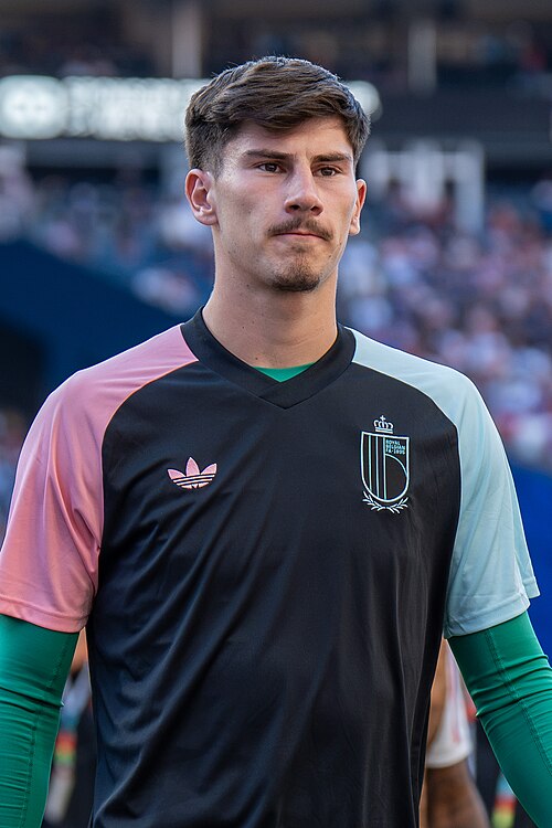 Mike Penders during Belgium v United States at the 2026 FIFA World Cup
