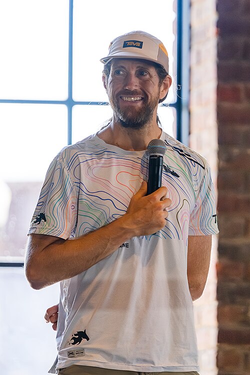 Michael Wardian, marathoner and ultra-marathoner speaking at Dominion Energy Riverrock on May, 16, 2026