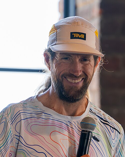Michael Wardian, marathoner and ultra-marathoner speaking at Dominion Energy Riverrock on May, 16, 2026