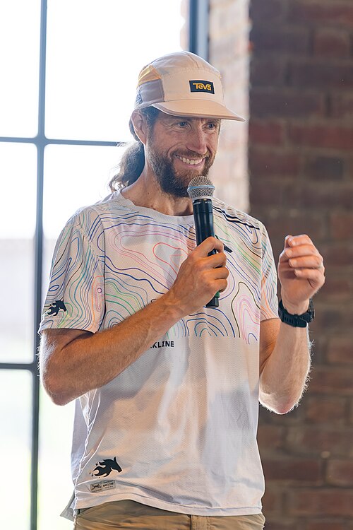 Michael Wardian, marathoner and ultra-marathoner speaking at Dominion Energy Riverrock on May, 16, 2026