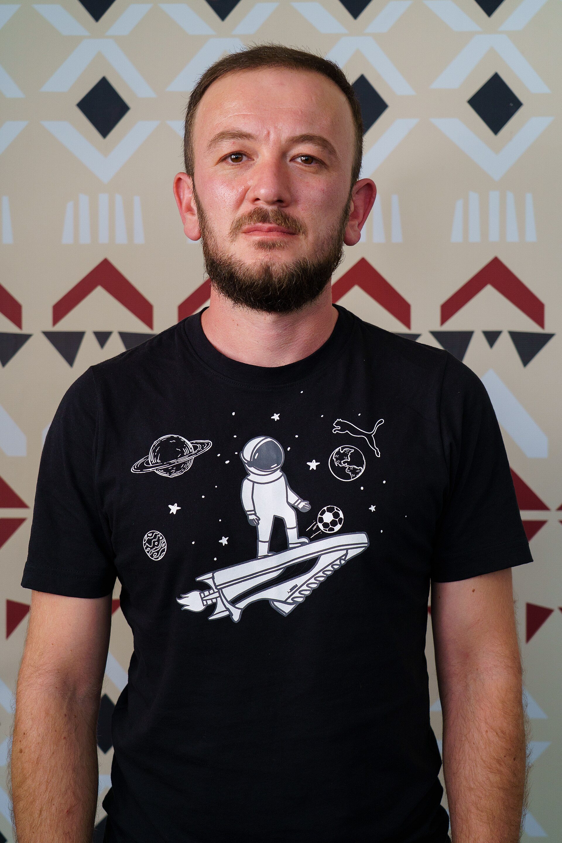 Mikheil Chabukashvili portrait at Wikimania 2025 WikiPortraits Studio