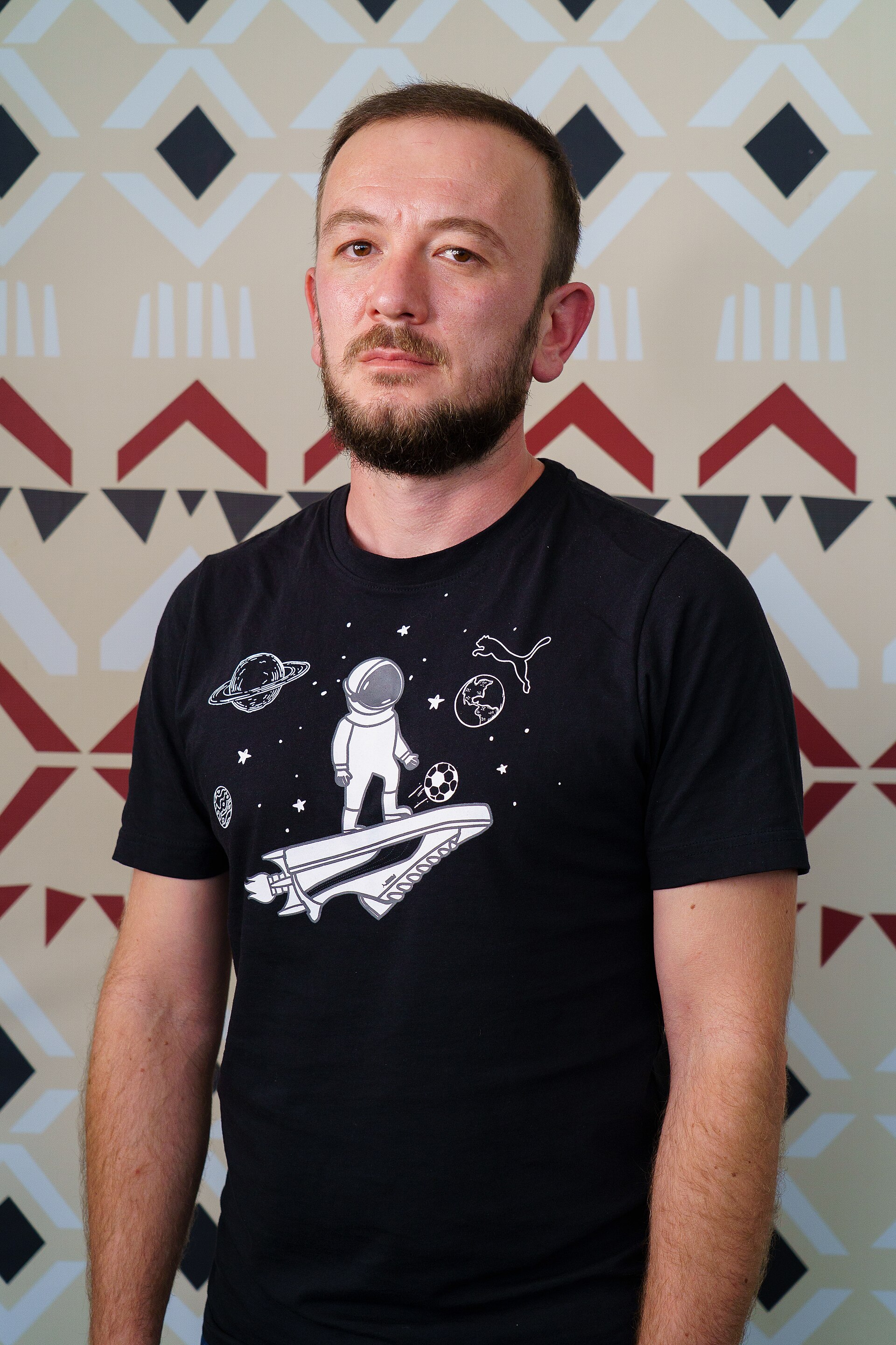 Mikheil Chabukashvili portrait at Wikimania 2025 WikiPortraits Studio