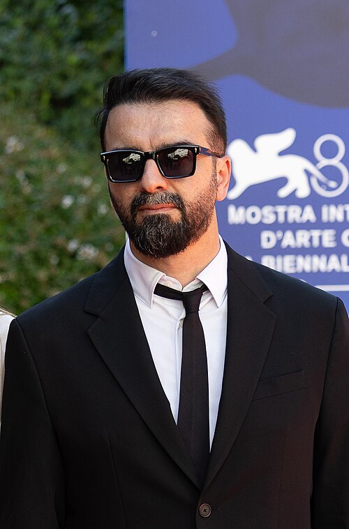 Milad Khosravi, Odessa Rae, Mohsen Gharaei, , at 82nd Venice International Film Festival in Venice, Italy for the film Moragheb (Falling House.