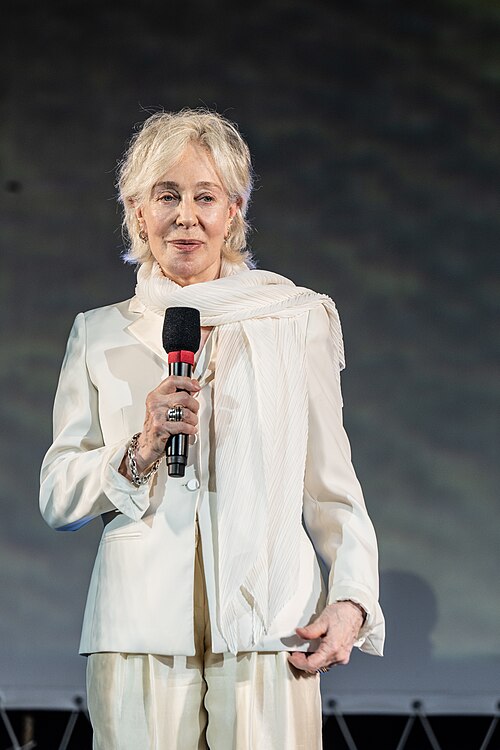 Milena Canonero accepts The Vision Award at the Locarno Film Festival, Switzerland, 10 August 2025