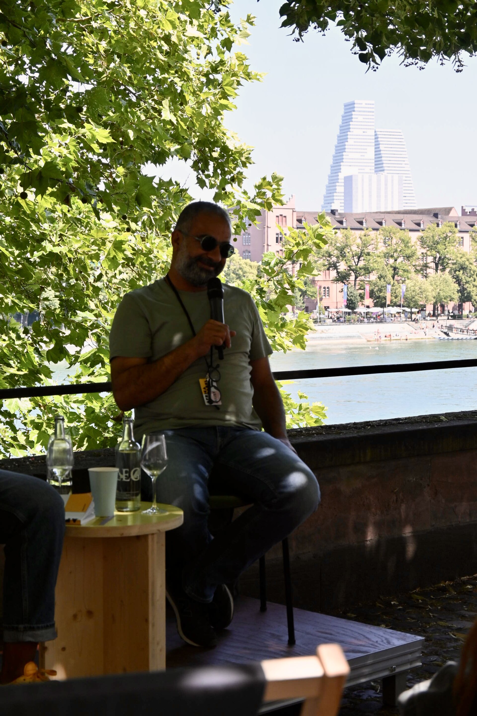 Mohamed Ghassan Fadhel at Africa Basel 2025 in Basel, Switzerland in June 2025
