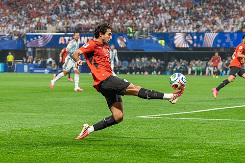 Mohamed Hany during Argentina v Egypt at the 2026 FIFA World Cup