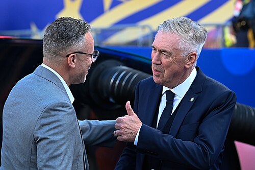 EAST RUTHERFORD, UNITED STATES - June 14: Carlo Ancelotti, Head Coach of Brazil and Mohamed Ouahbi, Carlo Ancelotti of Morocco ahead of the FIFA World Cup 2026 Group C match between Brazil and Morocco on June 14, 2026