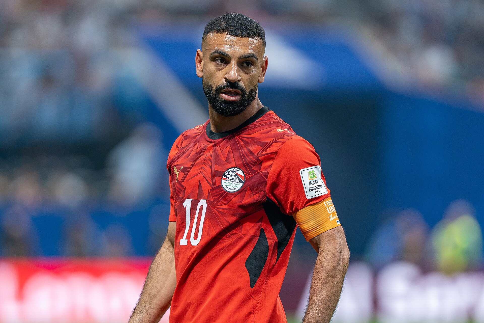 Mohamed Salah during Argentina v Egypt at the 2026 FIFA World Cup