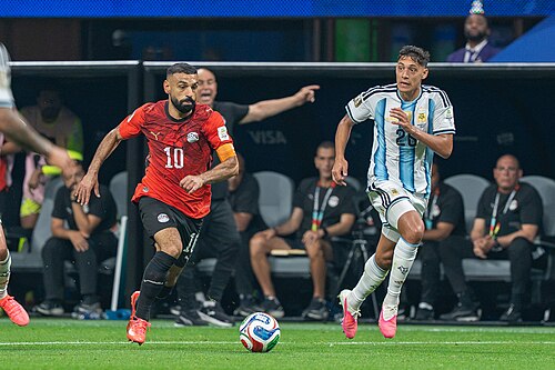 Mohamed Salah during Argentina v Egypt at the 2026 FIFA World Cup