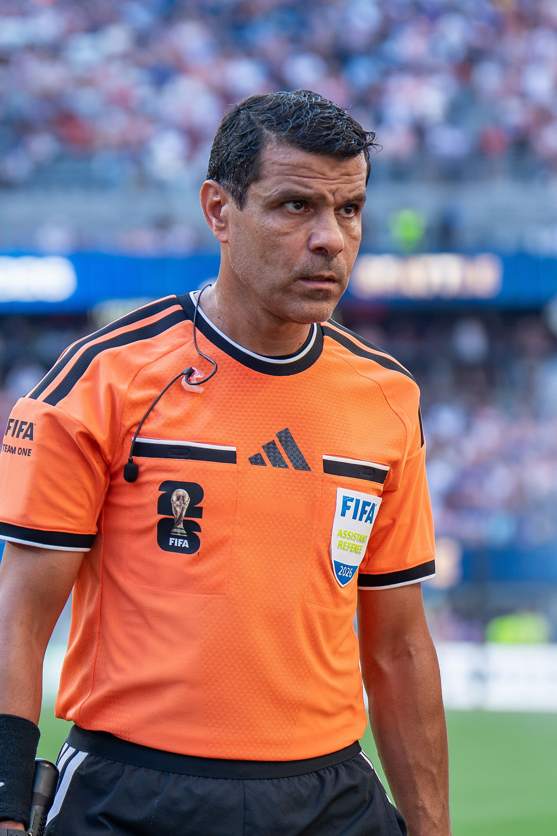 Mohammad Al-Kalaf during Belgium v United States at the 2026 FIFA World Cup