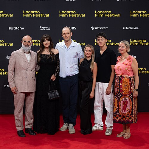Monica Bellucci, Giovanni Tortorici and Giona A. Nazzaro Artistic Director on the red carpet at the 79th Locarno Film Festival 2026
