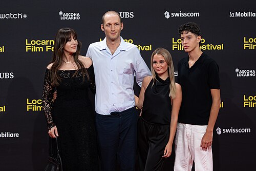 Monica Bellucci, Giovanni Tortorici, Rachele Testagrossa and Salvatore Gallina on the red carpet at the 79th Locarno Film Festival 2026