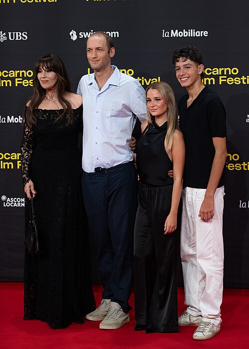 Monica Bellucci, Giovanni Tortorici, Rachele Testagrossa and Salvatore Gallina on the red carpet at the 79th Locarno Film Festival 2026