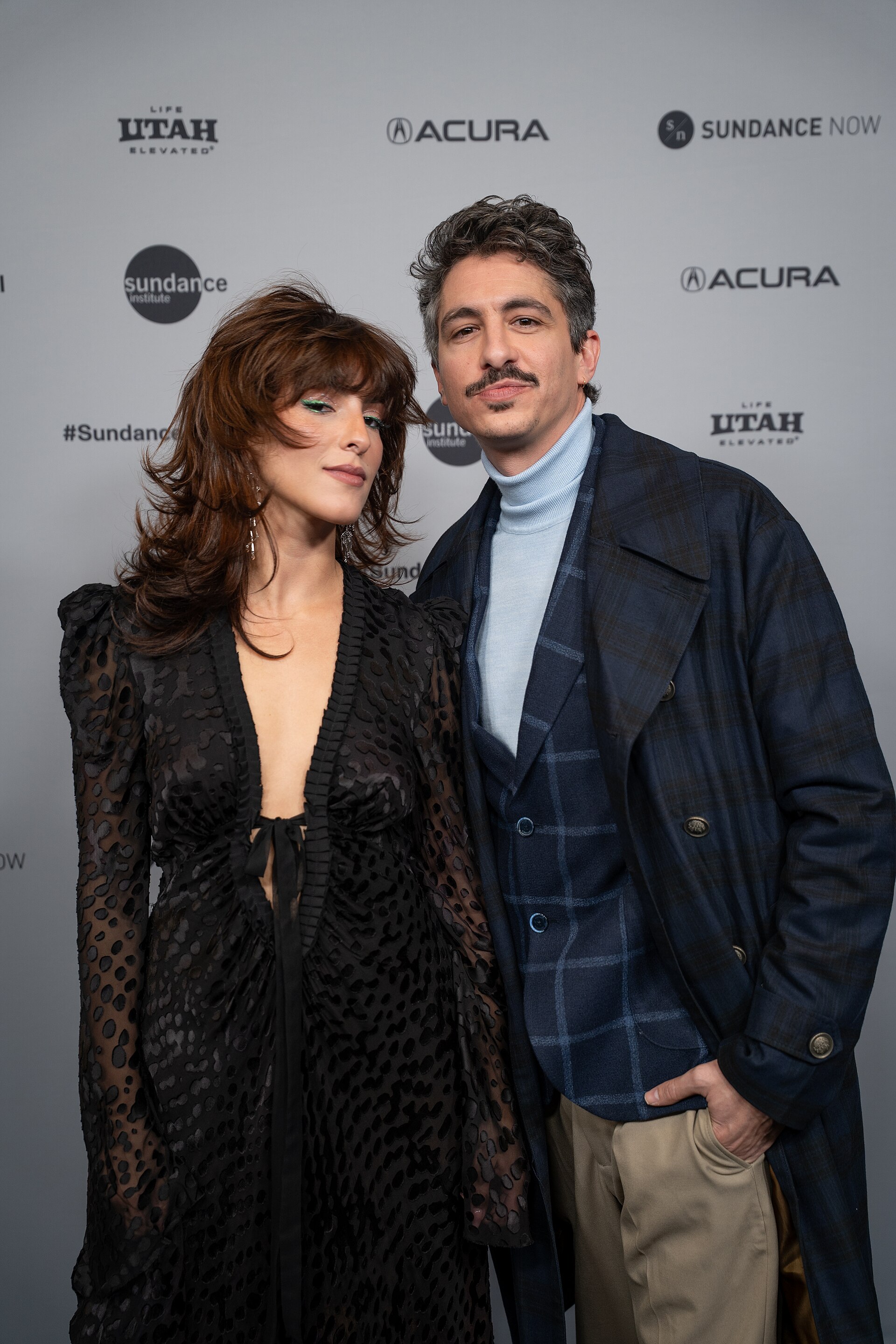Mor Dimri (actress) and Moshe Rosenthal (director/writer) at the premiere for Tell Me Everything at Sundance Film Festival 2026.