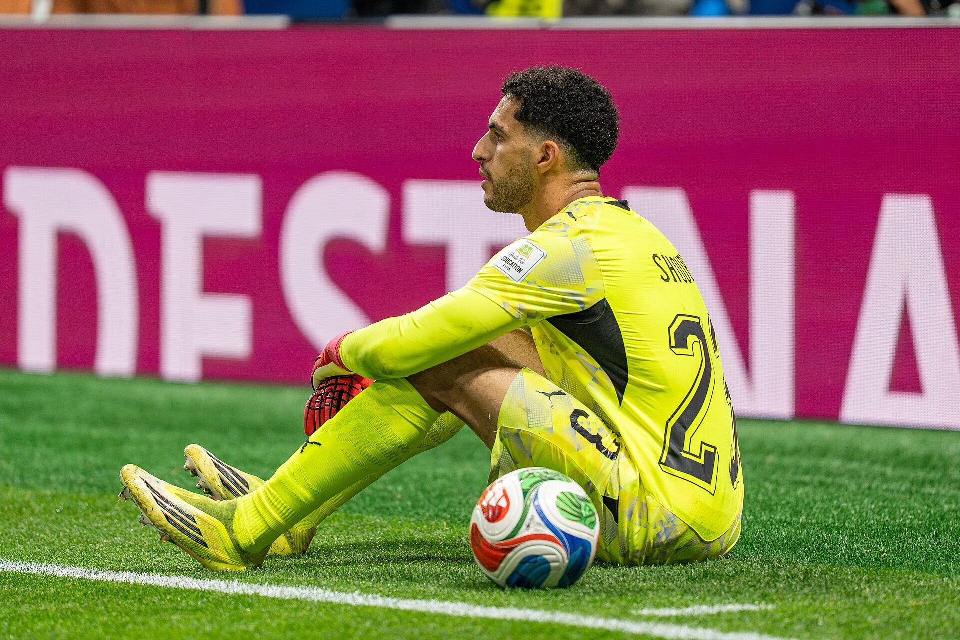 Mostafa Shobeir during Argentina v Egypt at the 2026 FIFA World Cup