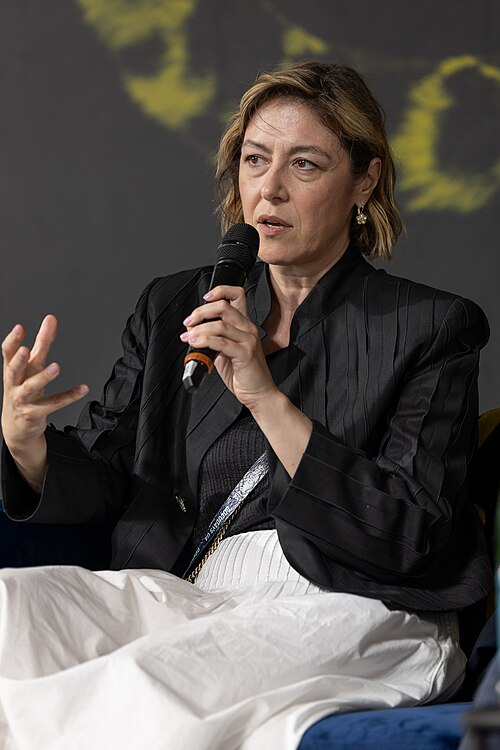 Natalia Libet at the Q&A for I Rarely Wake Up Dreaming at the 2026 Locarno Film Festival