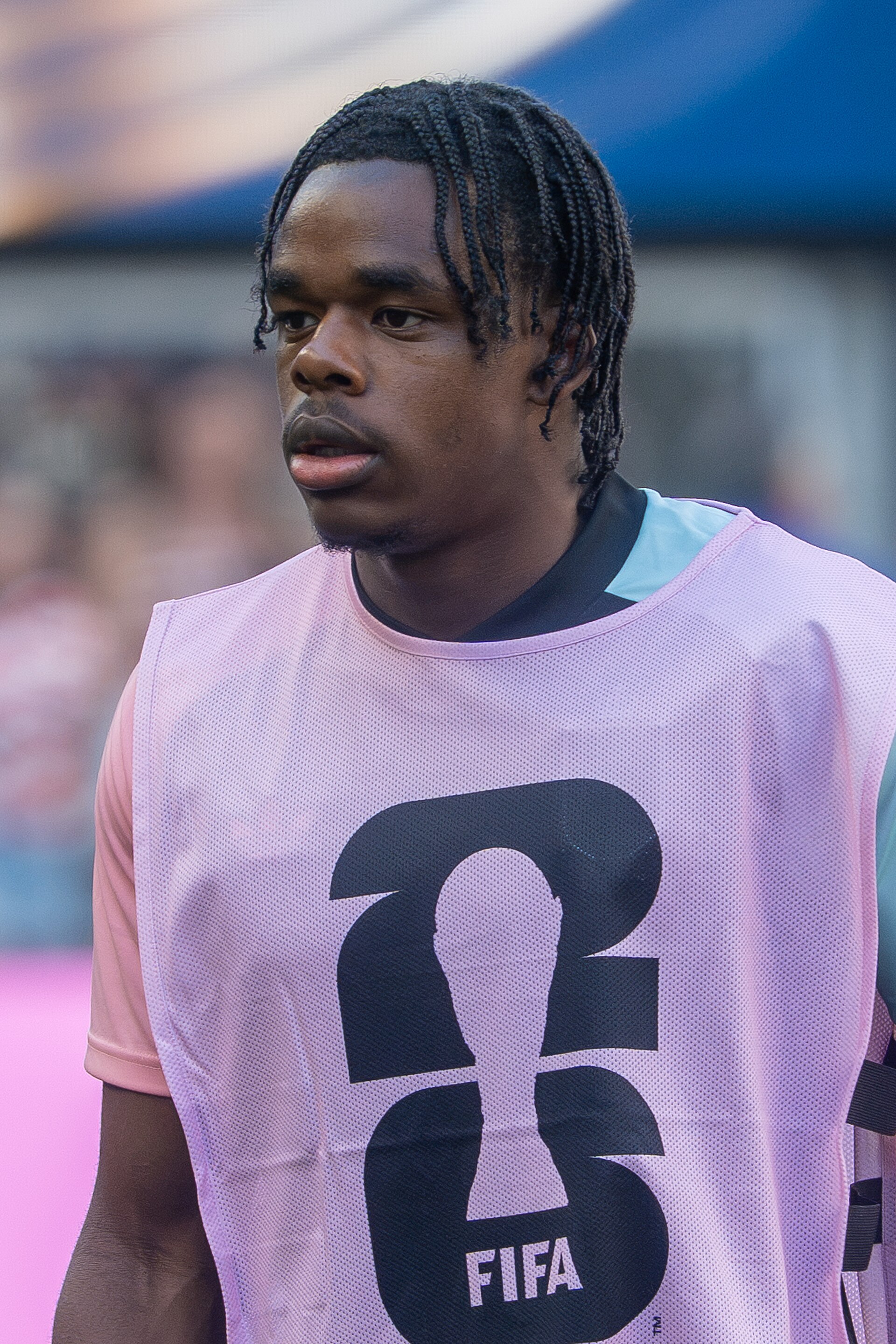 Nathan Ngoy during Belgium v United States at the 2026 FIFA World Cup