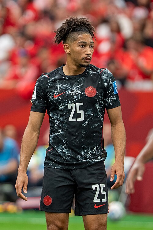 Nathan Saliba during Canada v Qatar on 18 June 2026 at the 2026 FIFA World Cup