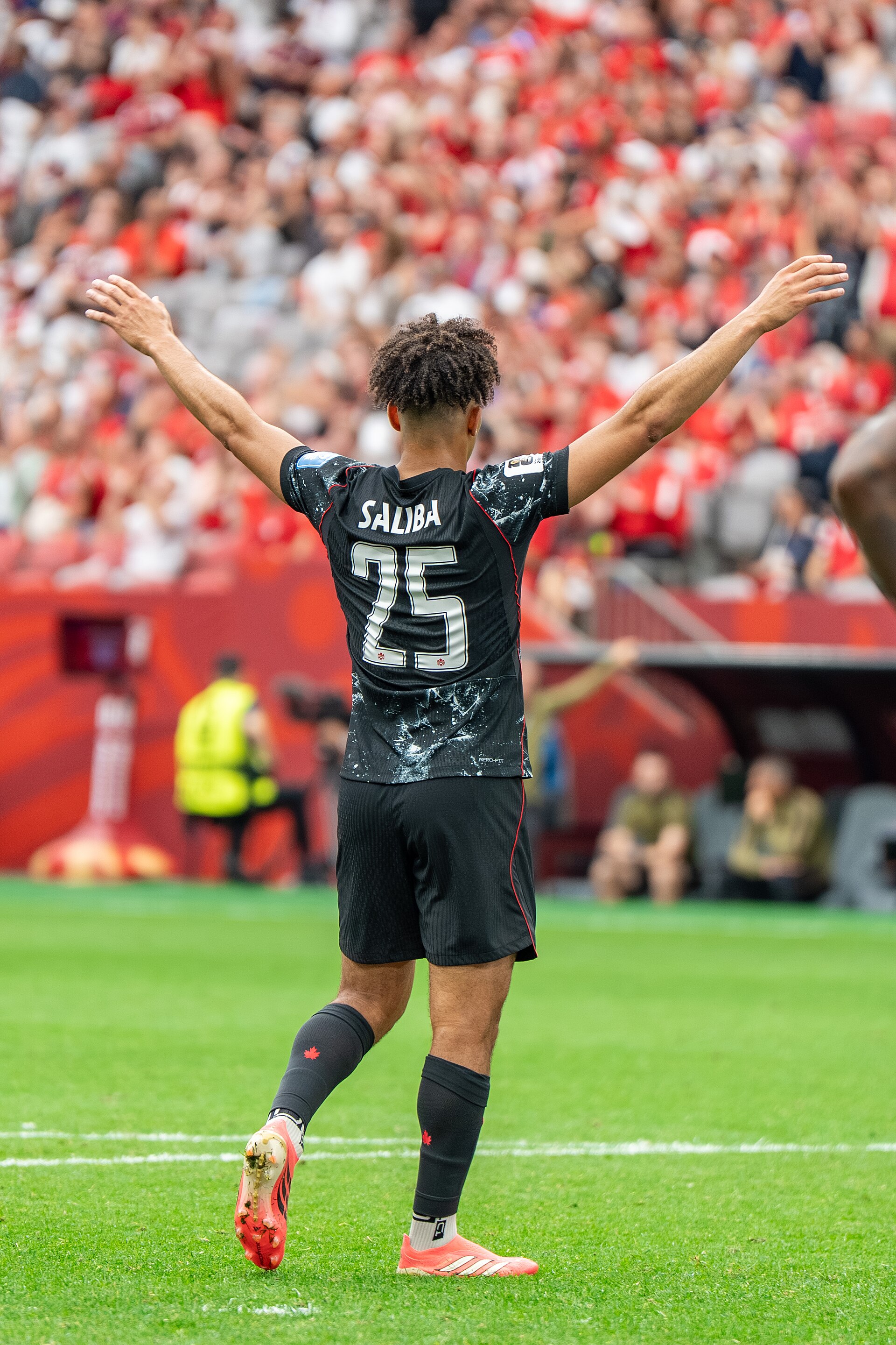 Nathan Saliba during Canada v Qatar on 18 June 2026 at the 2026 FIFA World Cup