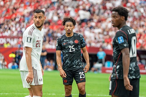 Nathan Saliba during Canada v Qatar on 18 June 2026 at the 2026 FIFA World Cup