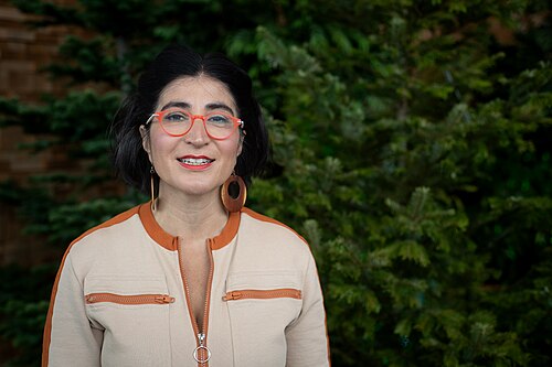 Negin Farsad, comedian, actress, writer, and filmmaker, at TED 2025 in Vancouver, Canada
