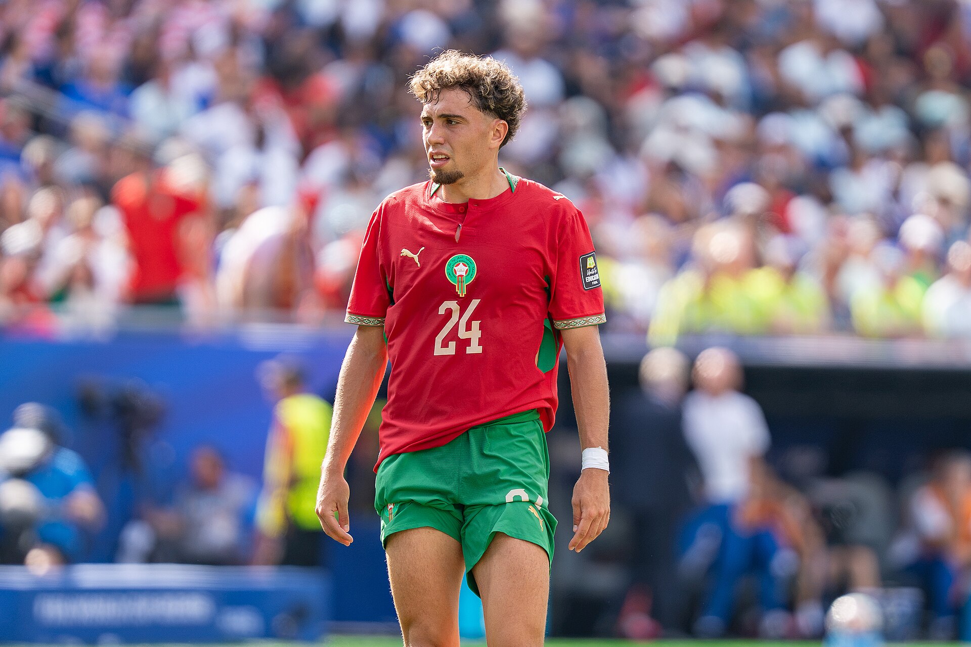 Neil El Aynaoui during France v Morocco at the 2026 FIFA World Cup