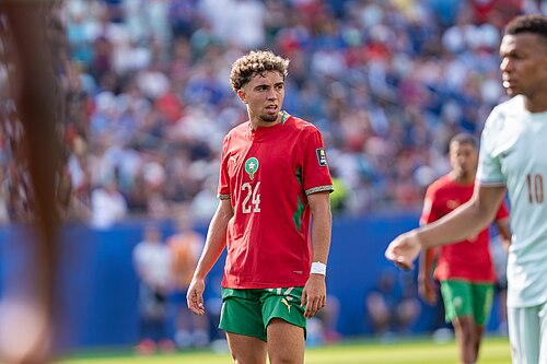 Neil El Aynaoui during France v Morocco at the 2026 FIFA World Cup