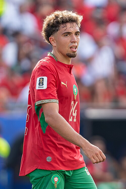 Neil El Aynaoui during France v Morocco at the 2026 FIFA World Cup