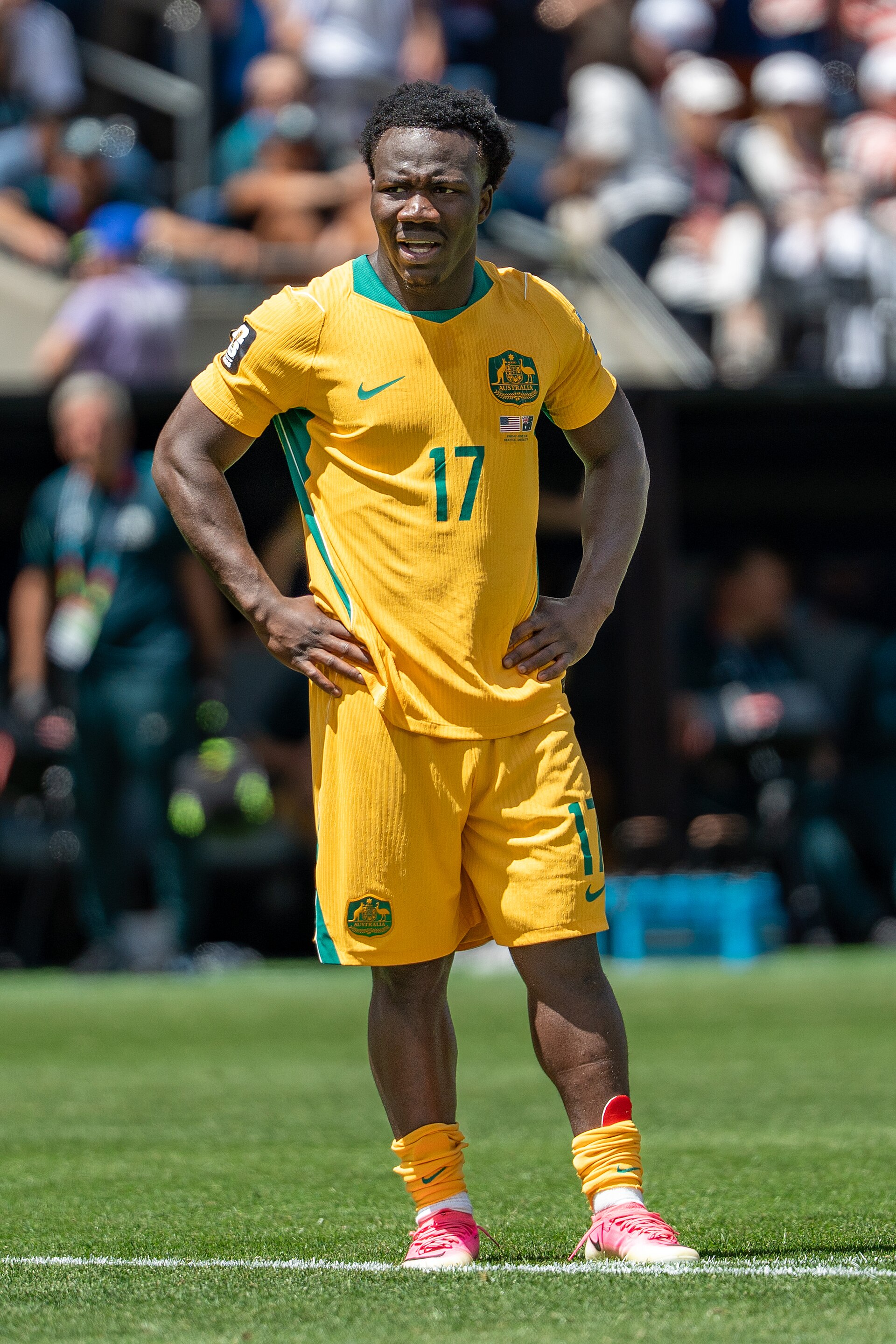 Nestory Irankunda during United States v Australia on 19 June 2026 at the 2026 FIFA World Cup