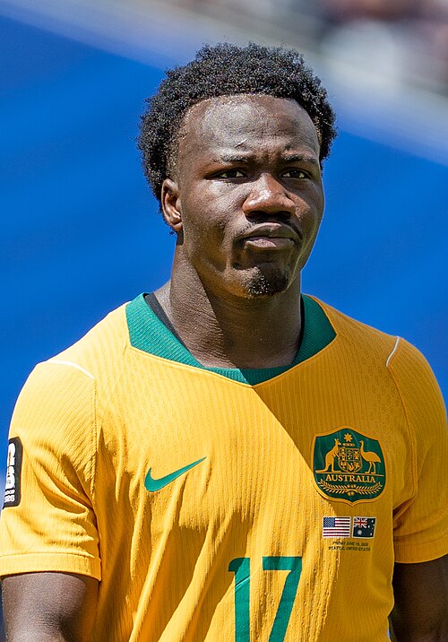 Nestory Irankunda during United States v Australia on 19 June 2026 at the 2026 FIFA World Cup