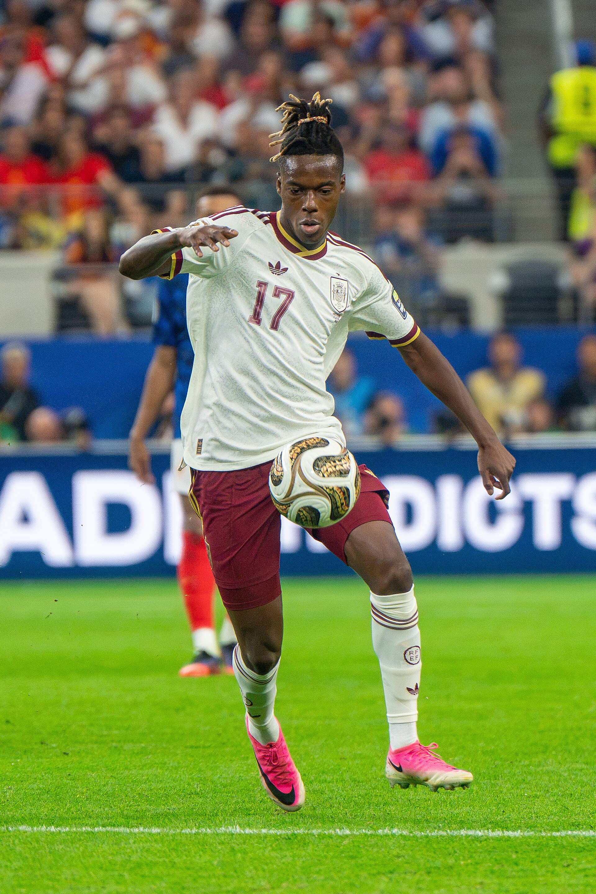 Nico Williams during France v Spain at the 2026 FIFA World Cup