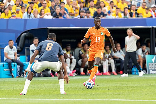 Nicolas Pépé during Côte d'Ivoire v Ecuador on 14 June 2026 at the 2026 FIFA World Cup