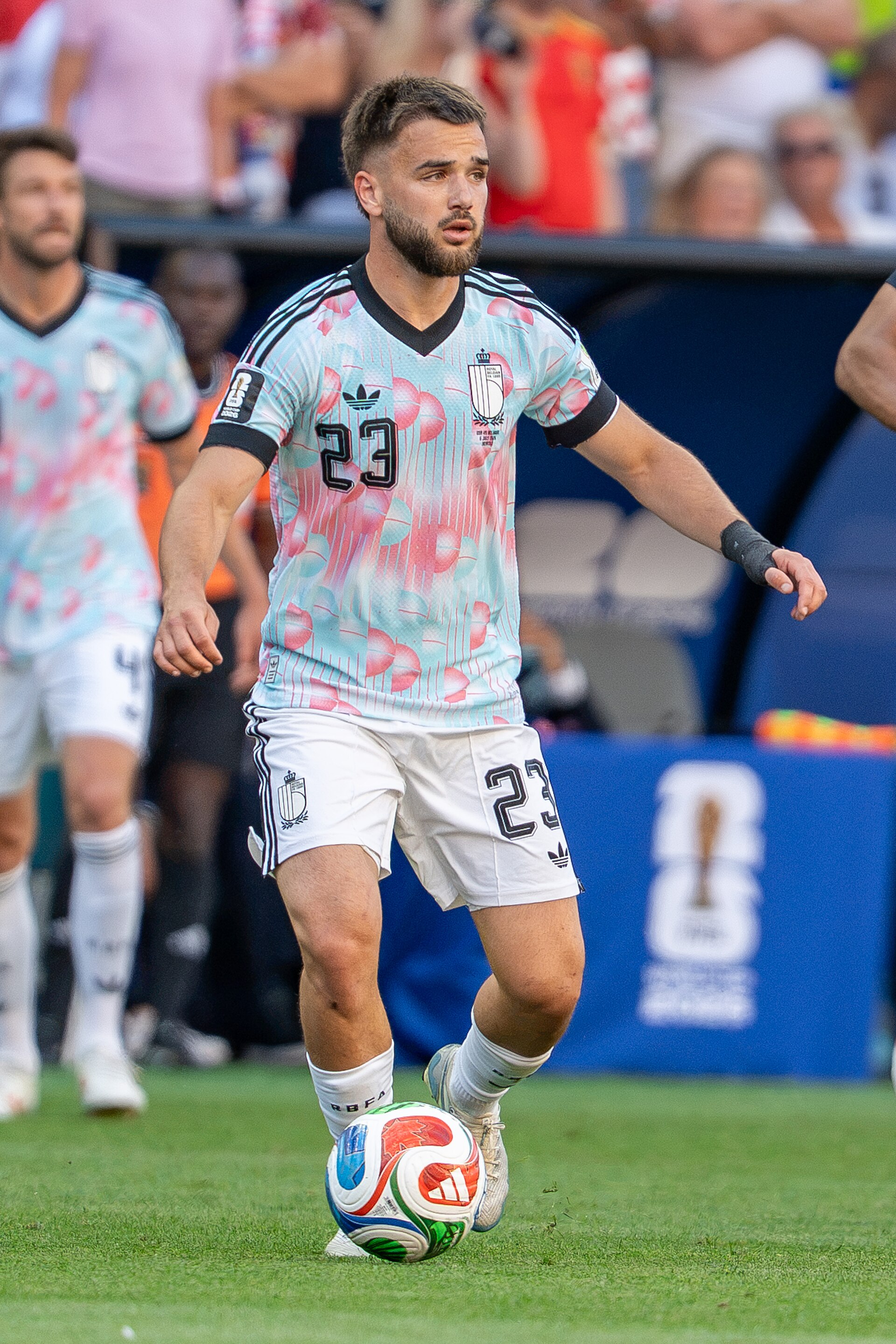 Nicolas Raskin during Belgium v United States at the 2026 FIFA World Cup