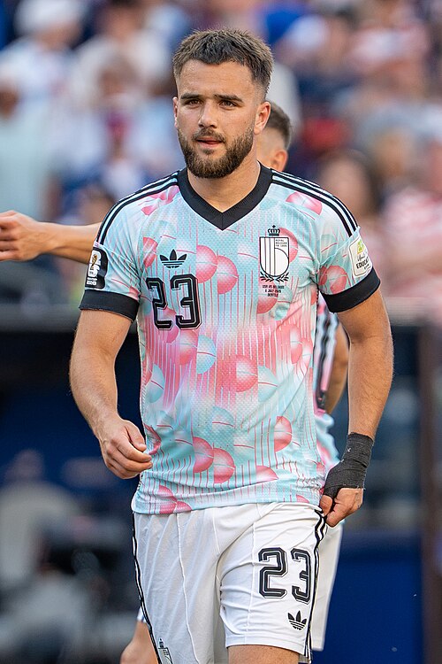 Nicolas Raskin during Belgium v United States at the 2026 FIFA World Cup