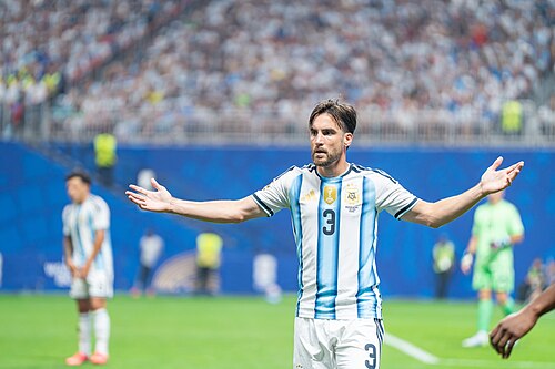 Nicolas Tagliafico during Argentina v Egypt at the 2026 FIFA World Cup