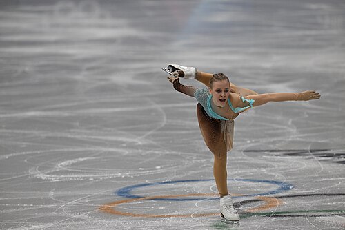 MILAN, ITALY - 19 FEBRUARY 2026: Niina PETROKINA of Estonia compete during the Figure Skating Women Single Skating Free Skating at the Olympic Winter Games Milano Cortina 2026 Milano Ice Skating Arena on February 19, 2026 in Milan, Italy
