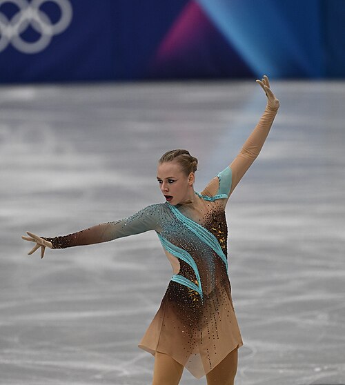 MILAN, ITALY - 19 FEBRUARY 2026: Niina PETROKINA of Estonia compete during the Figure Skating Women Single Skating Free Skating at the Olympic Winter Games Milano Cortina 2026 Milano Ice Skating Arena on February 19, 2026 in Milan, Italy