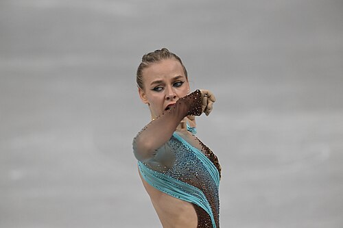 MILAN, ITALY - 19 FEBRUARY 2026: Niina PETROKINA of Estonia compete during the Figure Skating Women Single Skating Free Skating at the Olympic Winter Games Milano Cortina 2026 Milano Ice Skating Arena on February 19, 2026 in Milan, Italy