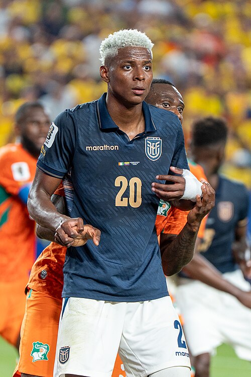 Nilson Angulo during Côte d'Ivoire v Ecuador on 14 June 2026 at the 2026 FIFA World Cup