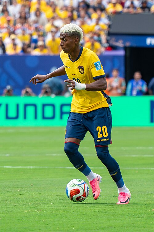 Nilson Angulo during Ecuador v Germany on 25 June 2026 at the 2026 FIFA World Cup