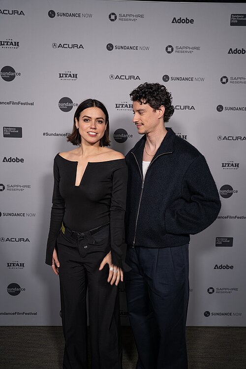 Nina Kiri and Adam Dimarco (cast) at the premiere for Undertone at Sundance Film Festival 2026/