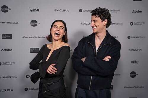 Nina Kiri and Adam Dimarco (cast) at the premiere for Undertone at Sundance Film Festival 2026/