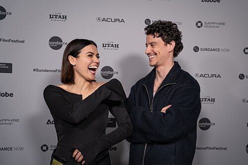 Nina Kiri and Adam Dimarco (cast) at the premiere for Undertone at Sundance Film Festival 2026/