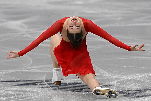 MILAN, ITALY - 19 FEBRUARY 2026: Nina PINZARRONE of Belgium compete during the Figure Skating Women Single Skating Free Skating at the Olympic Winter Games Milano Cortina 2026 Milano Ice Skating Arena on February 19, 2026 in Milan, Italy