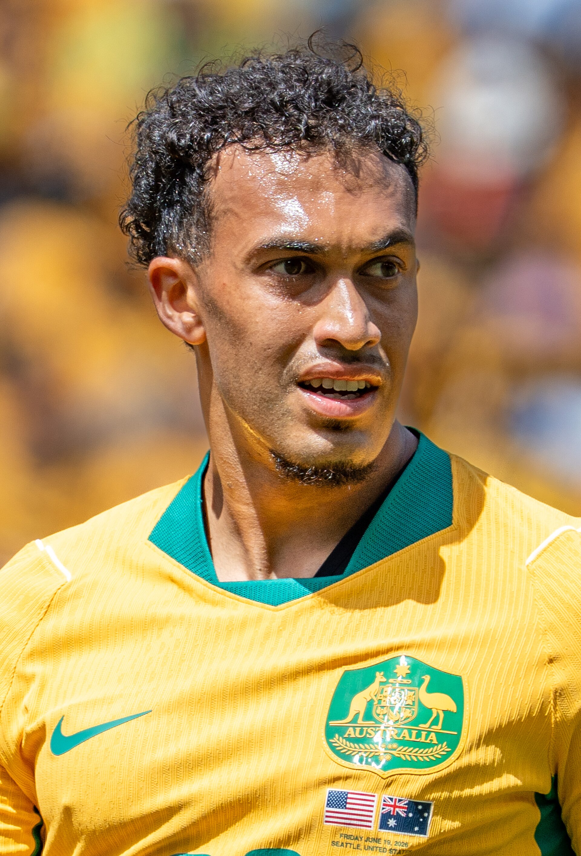 Nishan Velupillay during United States v Australia on 19 June 2026 at the 2026 FIFA World Cup