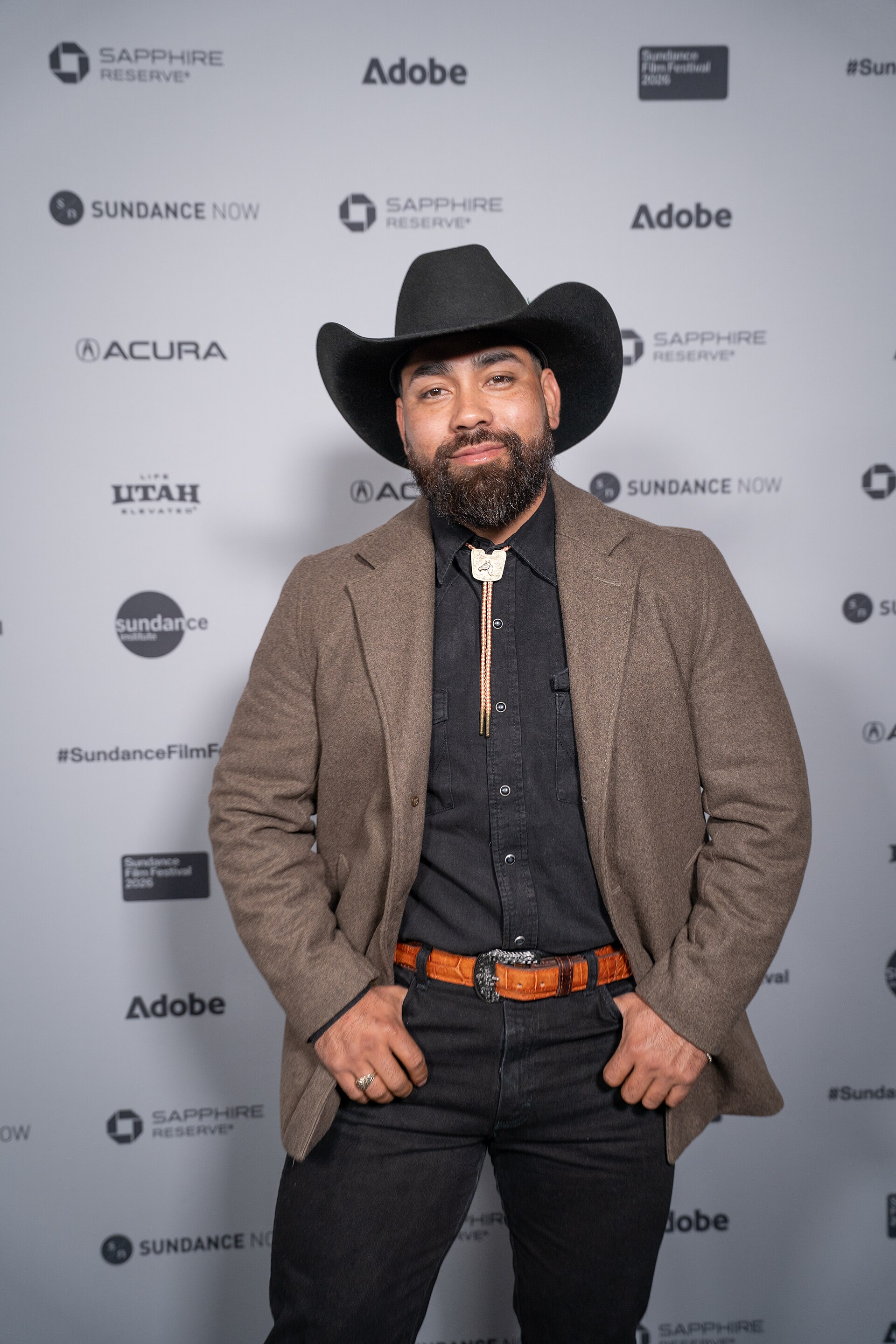 Noé Margarito Zaragoza at the premiere for Jaripeo at Sundance Film Festival 2026.