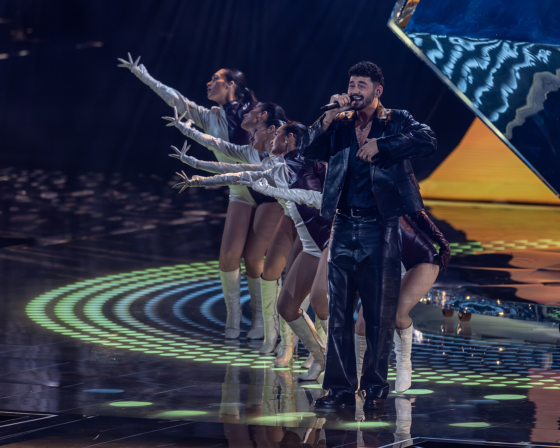 Noam Bettan performing Michelle, representing Israel in the 1st Semi Final of the 2026 Eurovision Song Contest in Vienna