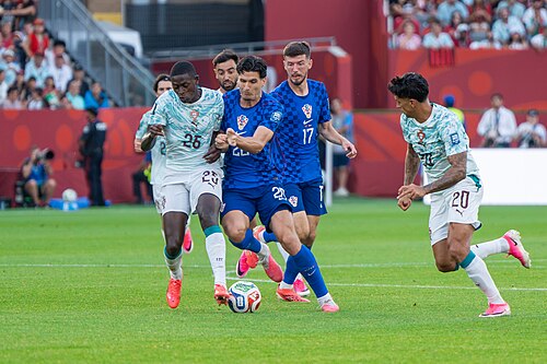 Nuno Mendes Igor Matanovic during Croatia v Portugal on 2 July 2026 at the 2026 FIFA World Cup