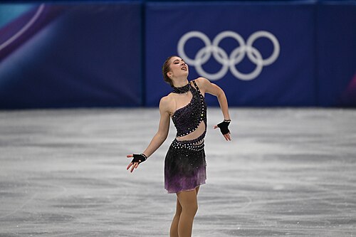 MILAN, ITALY - 19 FEBRUARY 2026: Olga MIKUTINA of Austria compete during the Figure Skating Women Single Skating Free Skating at the Olympic Winter Games Milano Cortina 2026 Milano Ice Skating Arena on February 19, 2026 in Milan, Italy
